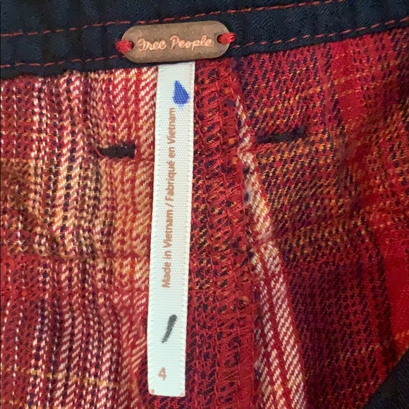 Free People Birch Plaid Wide Leg Pants - Picture 4 of 8